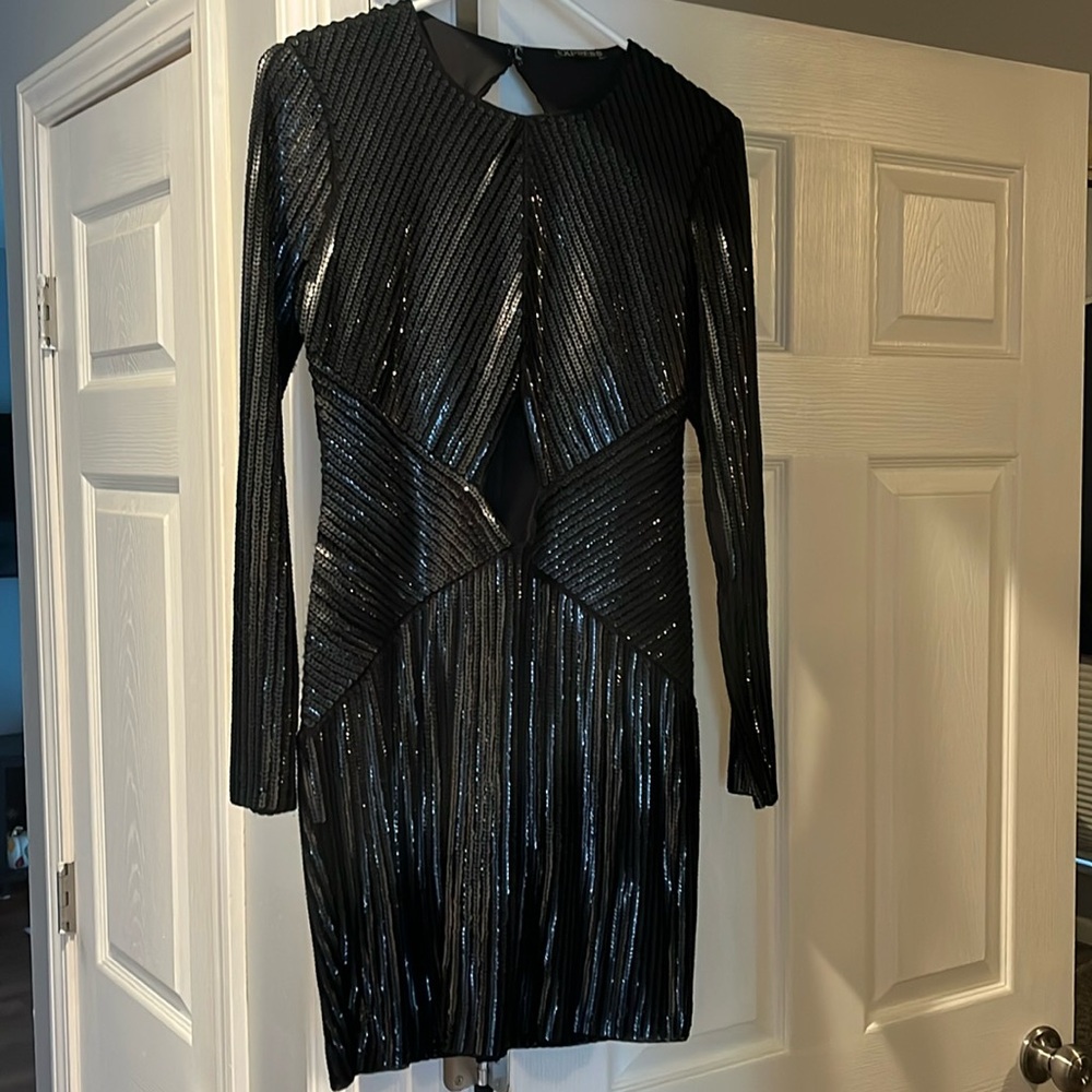 Black sequin dress
